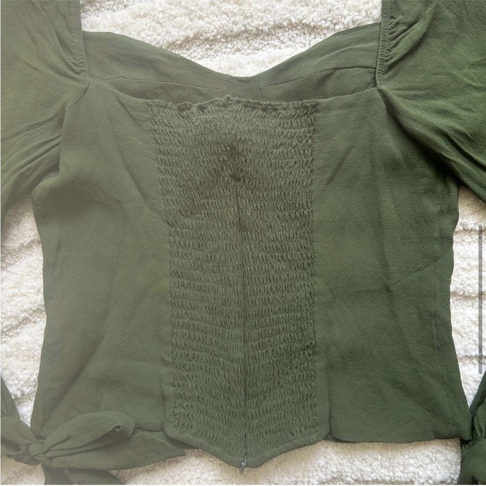 Reformation Sawtelle Sweetheart Blouse Size 8 - Picture 7 of 11